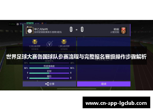 世界足球大赛各国球队参赛流程与完整报名晋级操作步骤解析